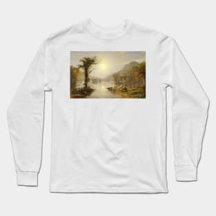 Autumn on Greenwood Lake by Jasper Francis Cropsey Long Sleeve T-Shirt